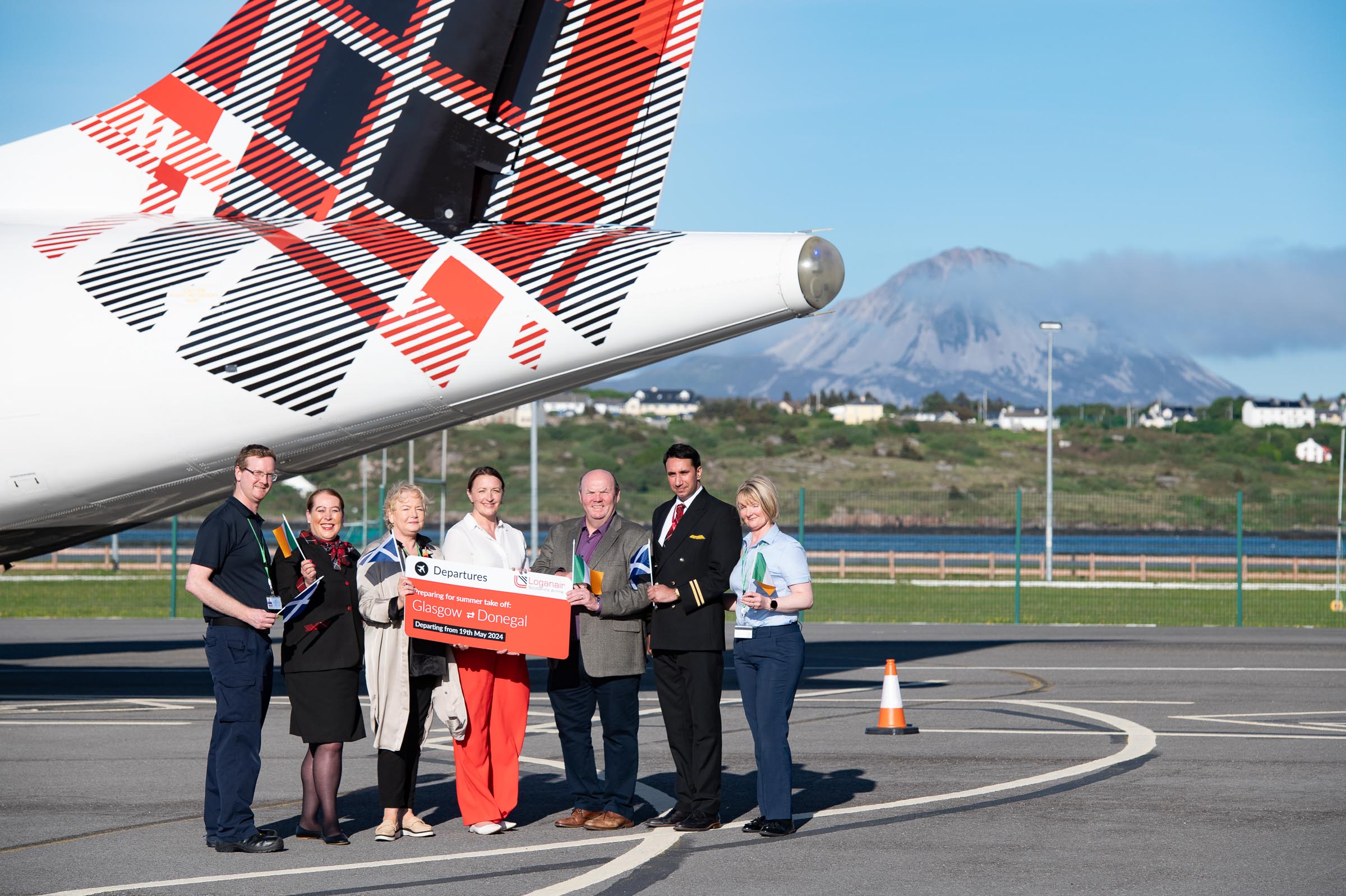 loganair flight launch from donegal