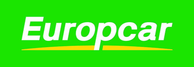 europcar logo with yellow swish below and lime green background