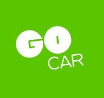 go car on green background